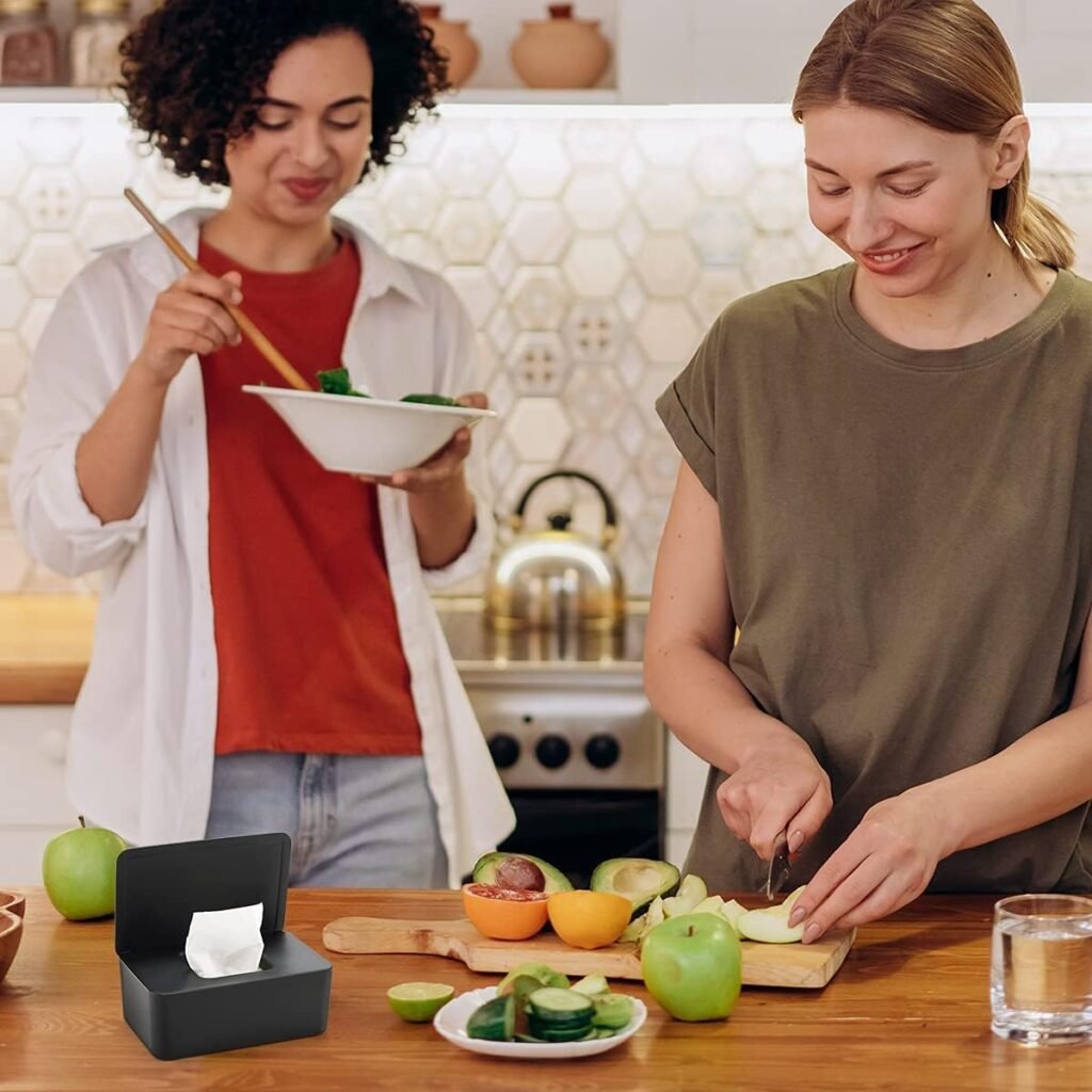 Stofdichte vochtige doekjes doos - hygiënische servettenbox voor badkamer - modern opbergaccessoire