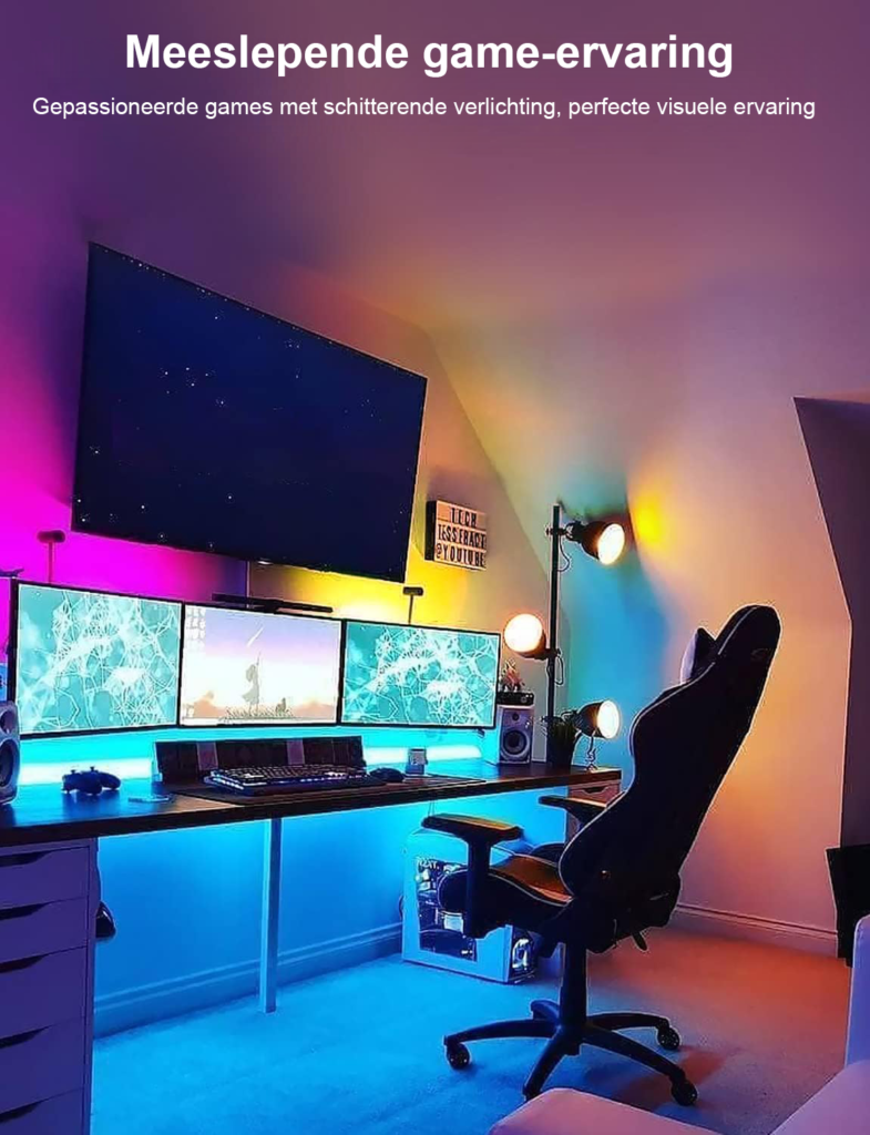 Slimme LED strip 10 meter RGB wifi app bediening 300 LEDs zelfklevend compatibel met Alexa en Google Home