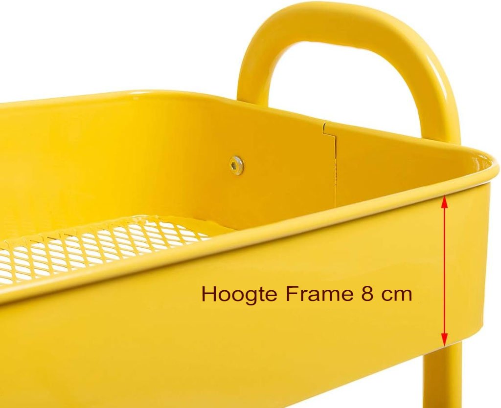 Opbergwagen marineblauw rolwagen organizer keuken badkamer kantoor mobiel met wielen ruime opbergruimte compacte opslag kar