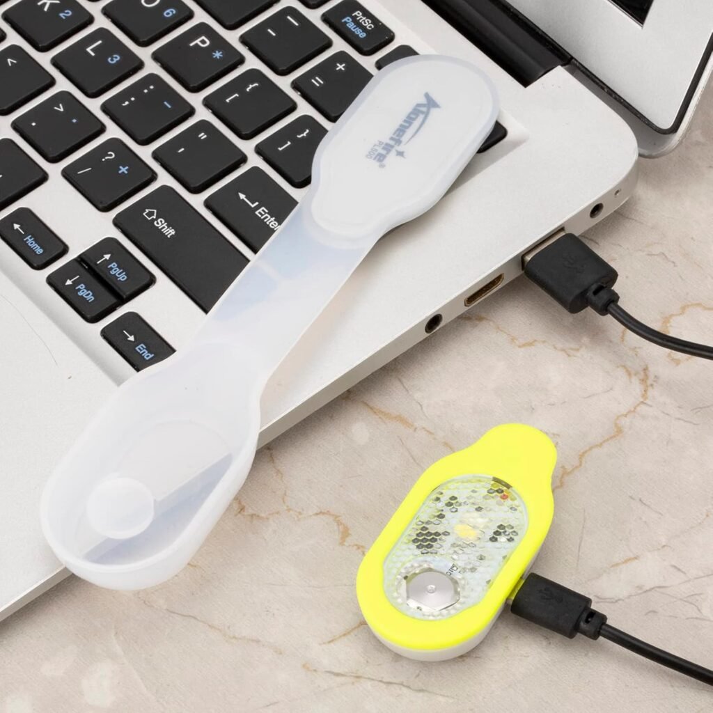 USB oplaadbaar nachtlampje met clip en warm geel LED licht, draagbare bedlamp voor borstvoeding en babyverlichting, compact en energiezuinig nachtlicht