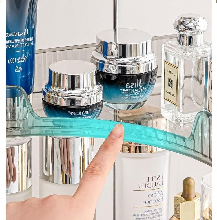 Hoek badkamer organizer 3 niveaus make-up en cosmetica opbergrek ruimtebesparend 25,5x16,5x44,5 cm