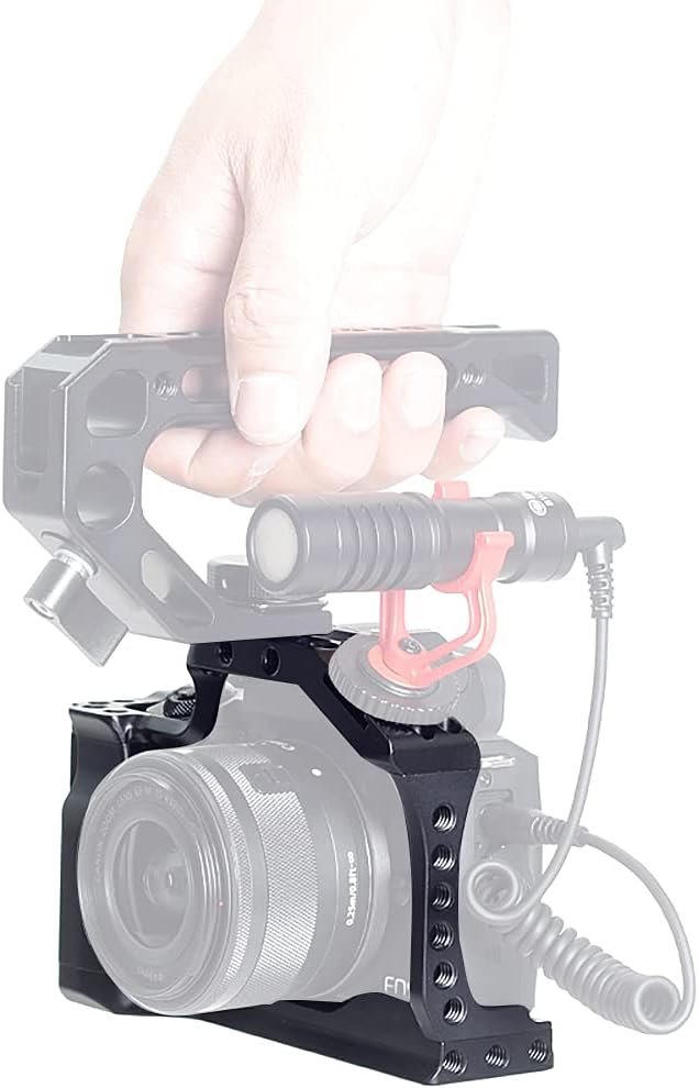 Camera cage met handgreep top grip kit - vlogging camera rig - aluminium legering quick release Arca-Swiss plaat - Canon EOS M50 Mark II M50 M5