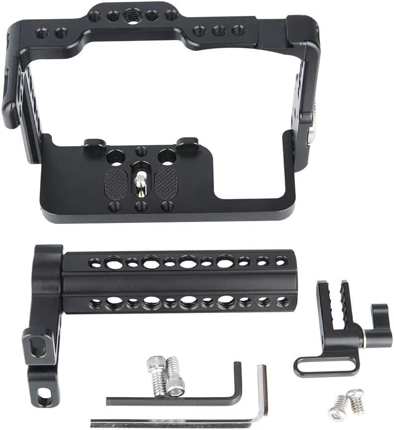 Camera cage kit voor Sony DSLR camera met top handle, aluminium rig behuizing met HDMI kabel slot en stabiele grip bescherming