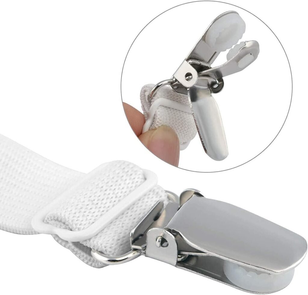 Verstelbare hoeslaken spanners set 8 stuks met metalen clips voor matras hoeslaken en bank antislip elastische bed sheet tensioners