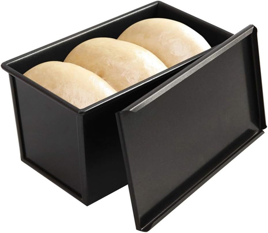 Broodvorm met deksel antiaanbak koolstofstaal broodpan 2.2LB bakvorm zwart non stick voor brood cake toast keuken bakaccessoire