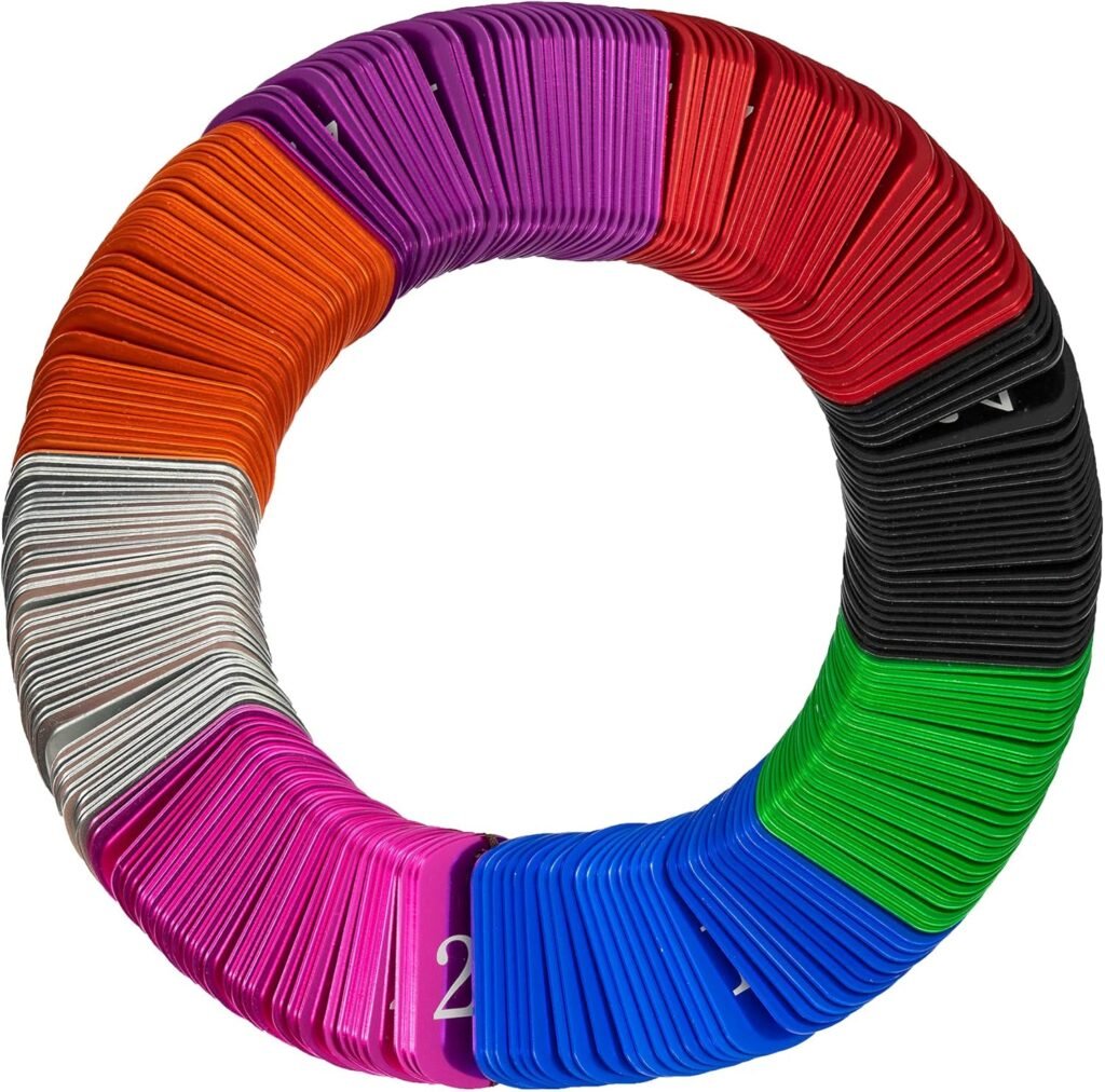 Aluminium gegraveerde nummerlabels sleutelhangers set 1 tot 10 voor organisatie en identificatie met duurzame ID tags en compacte metalen sleutelhangers