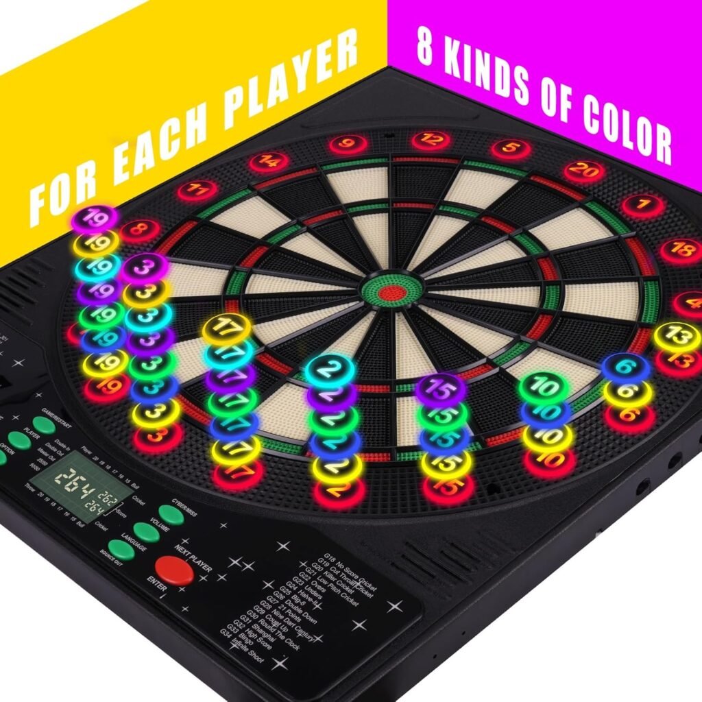 Elektronisch dartbord met LED scorebord en meerdere spelmodi inclusief dartpijlen voor beginners en gevorderde spelers voor thuisgebruik