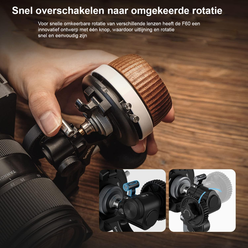 Follow focus systeem DSLR en mirrorless camera lens zoom controle met A/B stops voor nauwkeurige en soepele focusregeling non dampening ontwerp videografie accessoire