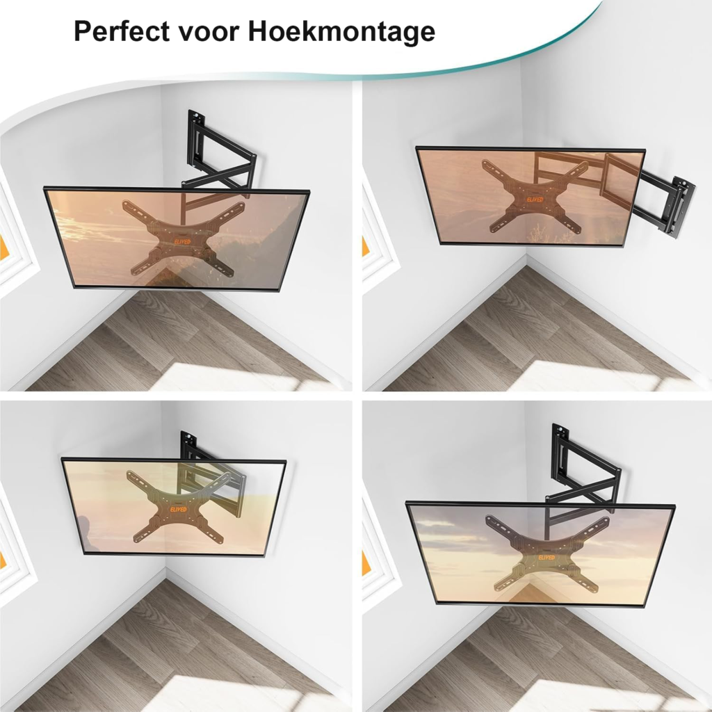Long arm tv muurbeugel 26-65 inch uittrekbaar 950mm verstelbaar max VESA 400x400 tot 35kg