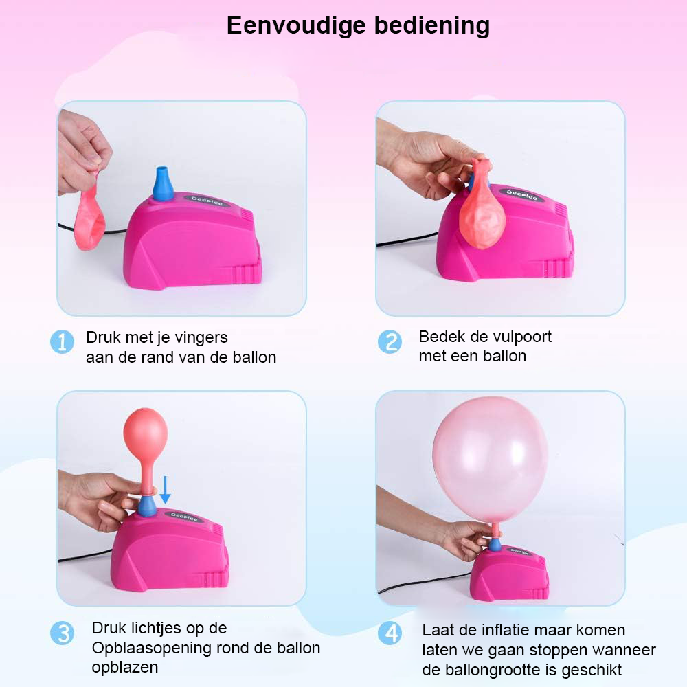 elektrische ballonnenpomp compact draagbaar snelle inflator voor feest bruiloft verjaardag kerst decoratie efficiënt opblaasapparaat