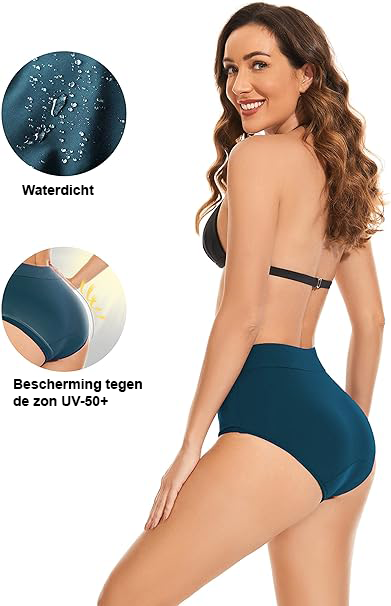 menstruatie zwemshort lekvrij waterdicht herbruikbaar zwemondergoed ademend bikini short voor vrouwen en meisjes XXL