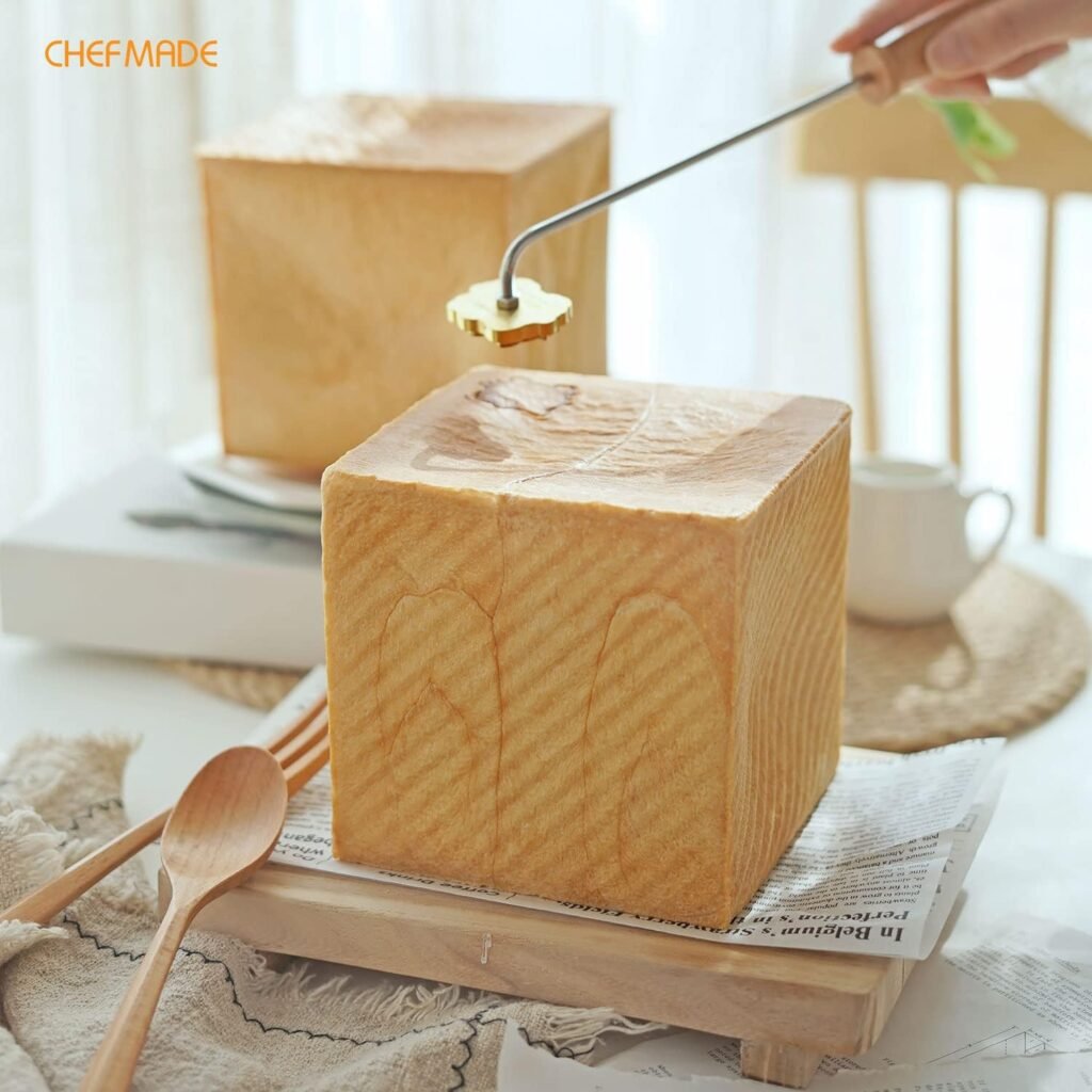 vierkante pullman broodbakvorm met deksel 1lb antiaanbak toastvorm geribbeld bakblik 14,6x13,2 cm champagne goud broodvorm oven