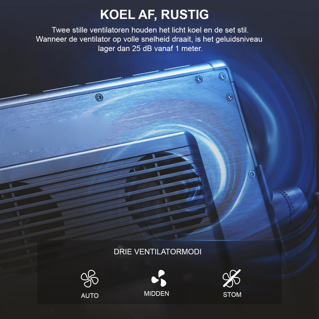 Set van 2 RGB LED videolampen 60W 23000 lux studioverlichting met statief DMX app 2.4G bediening 2500K-10000K inclusief draagtas