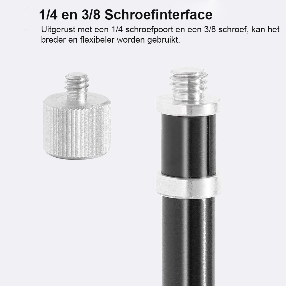 Lichtstatief 220 cm Aluminium - Verstelbaar Tripod Fotografie & Ringlamp - Lichtgewicht Draagbaar Statief - 2.5 kg draagvermogen draagtas