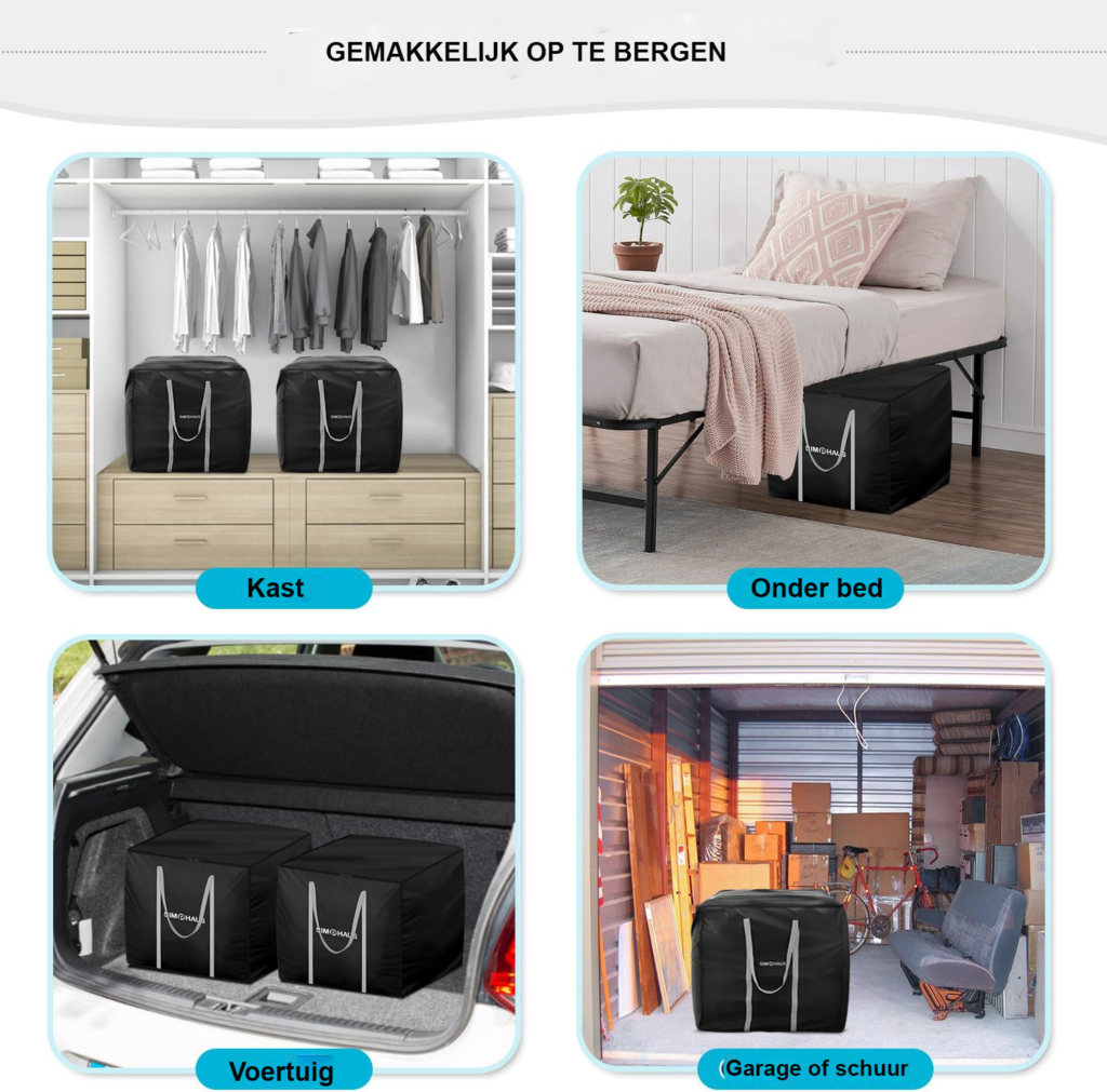 Opbergtas voor kussens en dekens waterdicht 420D Oxford stof met rits UV bestendige beschermhoes voor tuin en meubels