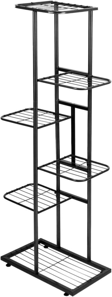 Plantenrek 6-Laags Metaal - Bloemenplank voor tuin, balkon en woonkamer - Ruimtebesparend plantrek - 108 cm hoog