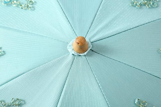 Damesparasol met kant en borduursel UPF50+ anti-UV opvouwbaar 85 cm zon- en regenbescherming lichtgewicht paraplu