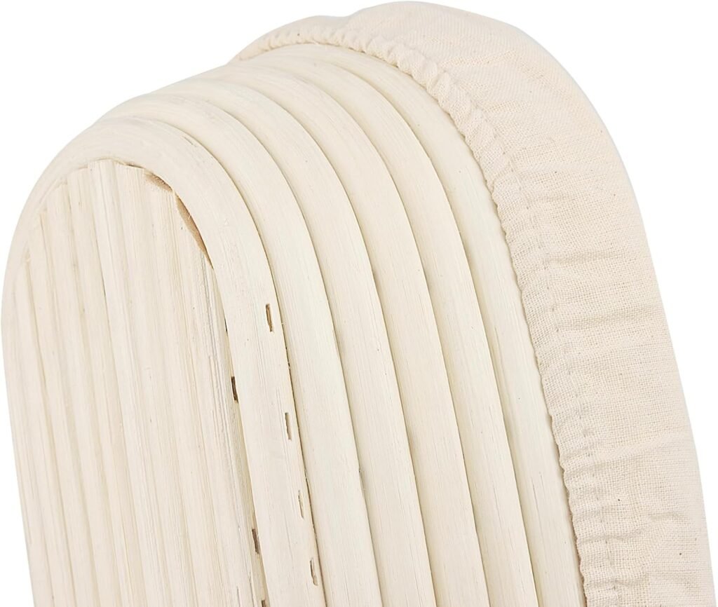 2-delige ovale brood rijsmand set banneton rieten zuurdesem mand 25x15x8 cm inclusief voering deeg rijsmand broodvorming