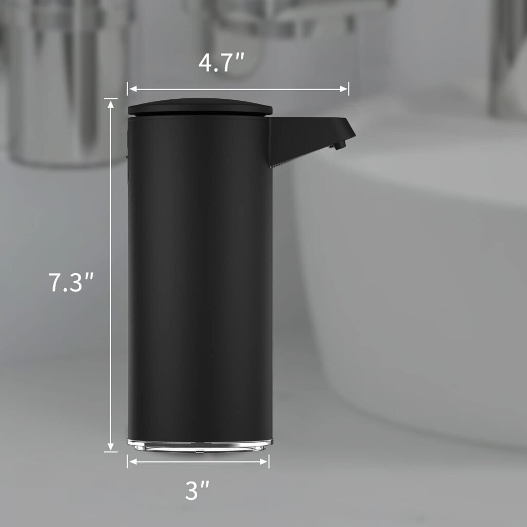 Automatische 280ml zeepdispenser met sensor, USB oplaadbaar, roestvrijstalen contactloze handzeepdispenser voor badkamer en keuken