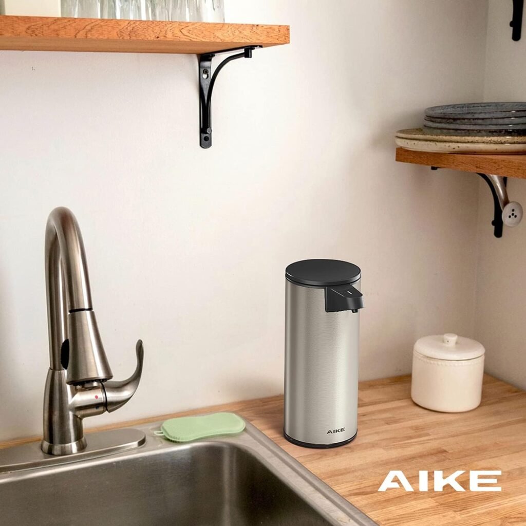 Automatische 280ml zeepdispenser USB oplaadbaar, RVS touchless sensor handzeepdispenser voor badkamer en keuken.