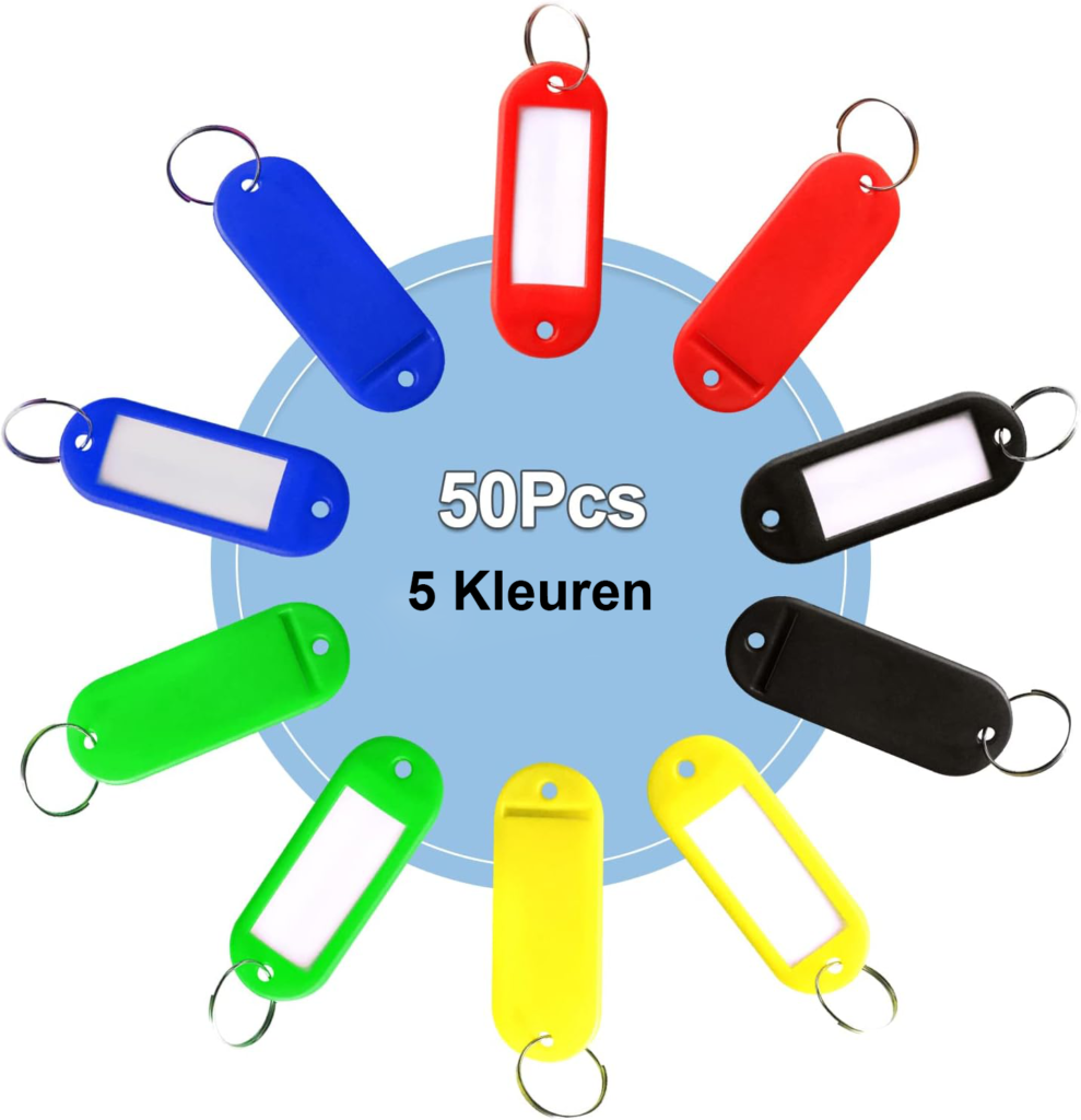 Sleutelhanger met splitringen, multifunctionele sleutelbos organizer met duurzaam design voor georganiseerde en overzichtelijke sleutelopslag