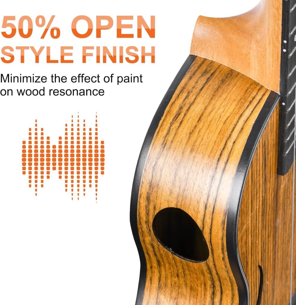 Concert ukulele 23 inch walnoot hout akoestische ukelele beginners set volwassenen tieners inclusief draagtas houten ukelele compact draagbaar instrument