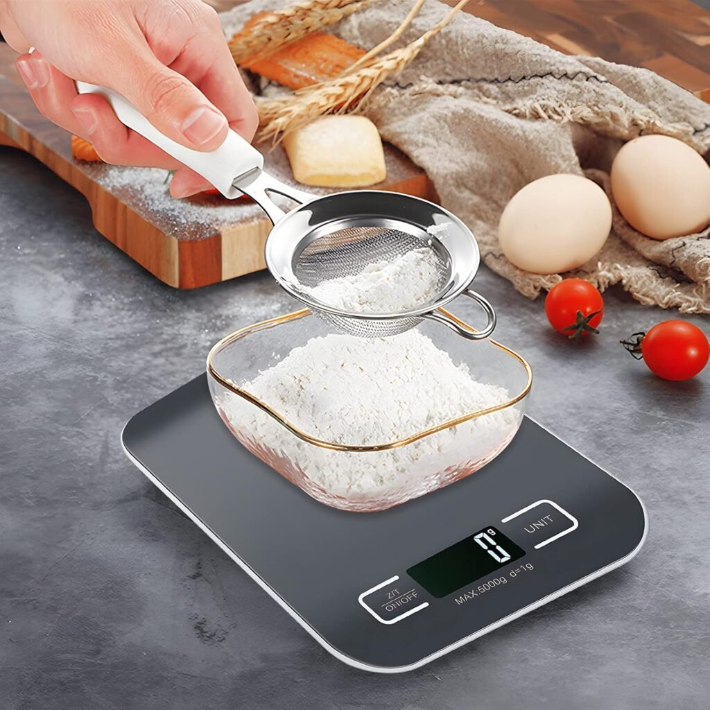 Digitale Keukenweegschaal 10 kg - Nauwkeurige Keukenweger met Tarra Functie - USB Oplaadbaar LCD Display - Geschikt voor Bakken, Koken en Voeding