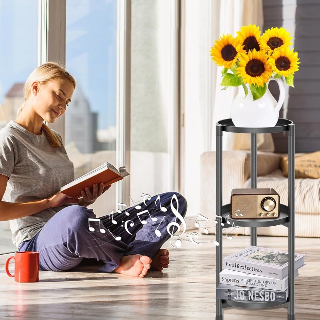 Metalen plantenrek 3 laags bloemrek plantenstandaard voor binnen en buiten met bloempot trappen voor woonkamer balkon tuin hoek gebruik