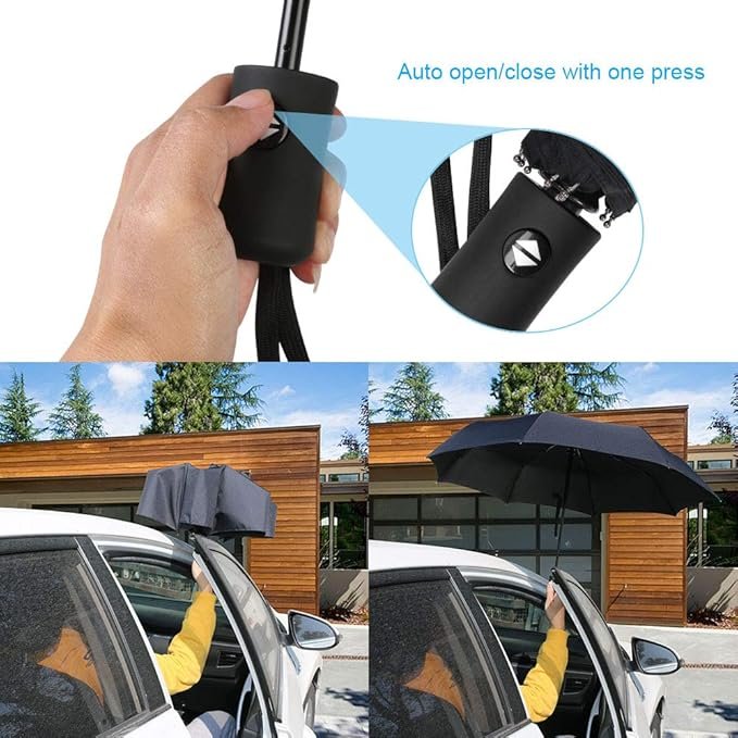 Opvouwbare Reisparaplu met Automatisch Openen en Sluiten - Winddichte Stormparaplu voor Dames en Heren - Compacte Draagbare Paraplu - 106 cm Diameter