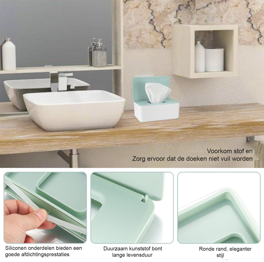 Toiletpapier dispenser opbergbox wit voor servetten en zakdoeken badkamer toiletaccessoires compacte tissuehouder stijlvol design
