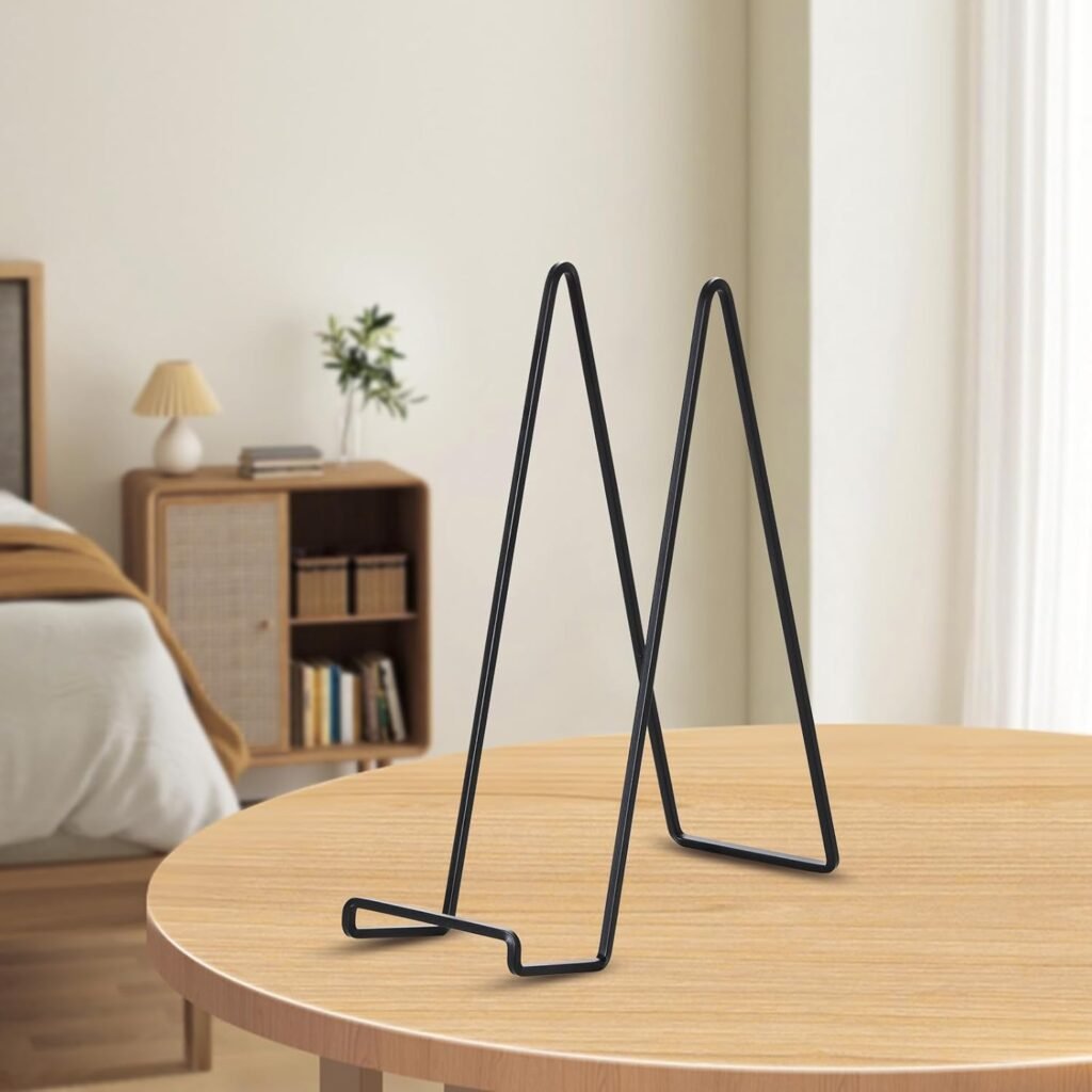 Display stand bordenhouder 30,5 cm metalen standaard voor zware borden, fotolijsten en boeken, tafel display 2 stuks.