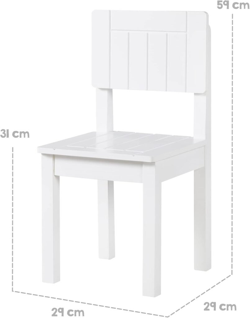 hoge kinderstoel wit rugleuning houten peuterstoel 59x29x29 cm zithoogte 31 cm veilige kinderstoel thuisgebruik