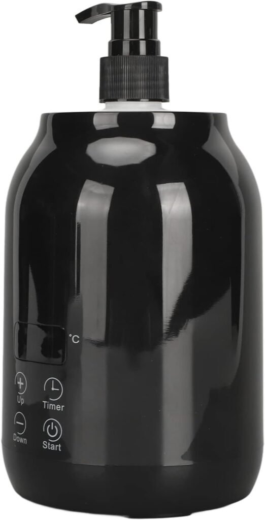 Draagbare flessenwarmer voor massageolie met LED-scherm en temperatuurregeling voor etherische olie, gelcrème en lotion voor thuis en professioneel gebruik