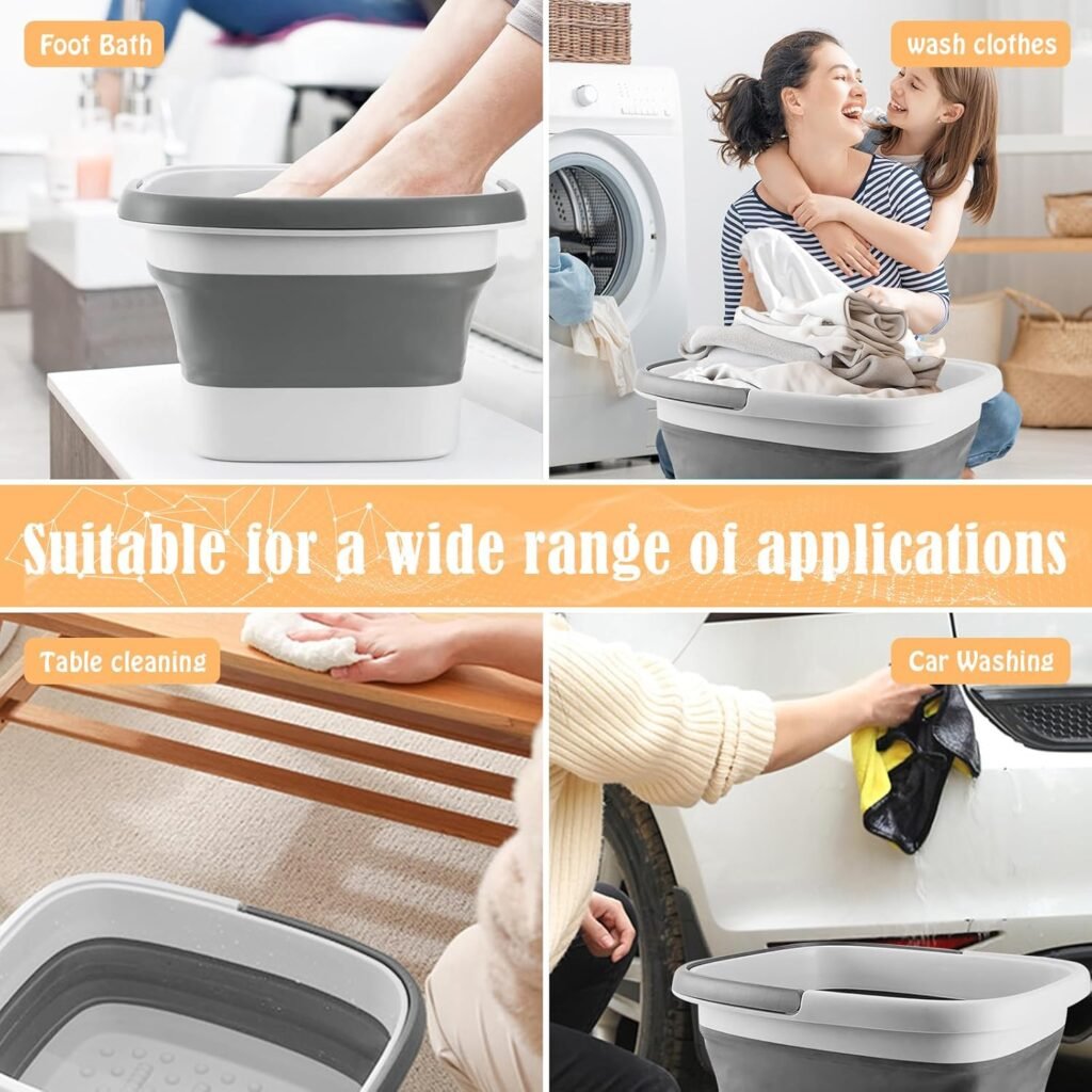 Vouwbaar voetenbad met massage 15 liter opvouwbare voetkom voor voetverzorging en ontspanning compact lichtgewicht voor thuis reizen en camping