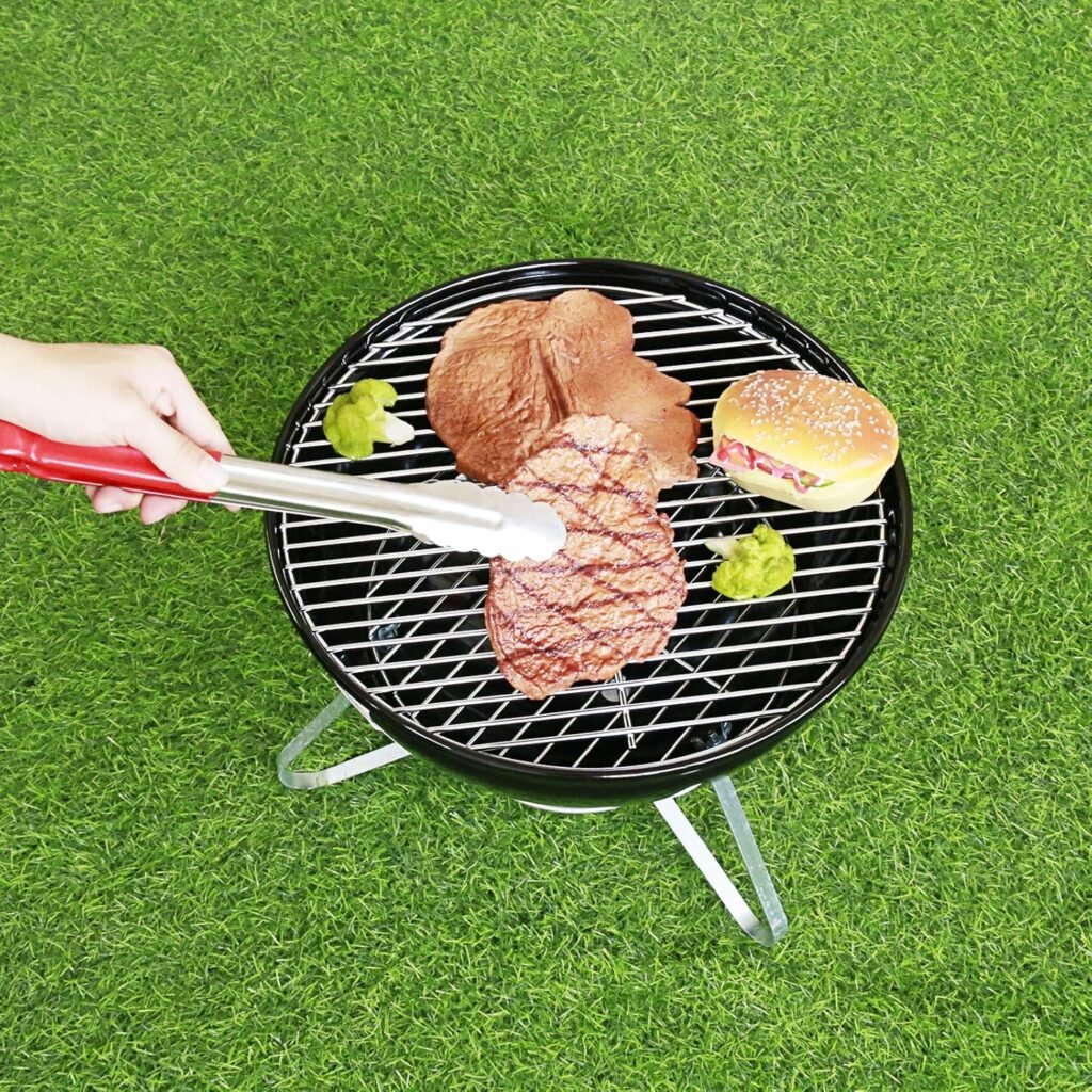 Grillrooster met 34,8 cm diameter als vervangend BBQ kookrooster voor houtskoolbarbecue rookoven en compacte tafelgrill voor buiten koken en grillaccessoires