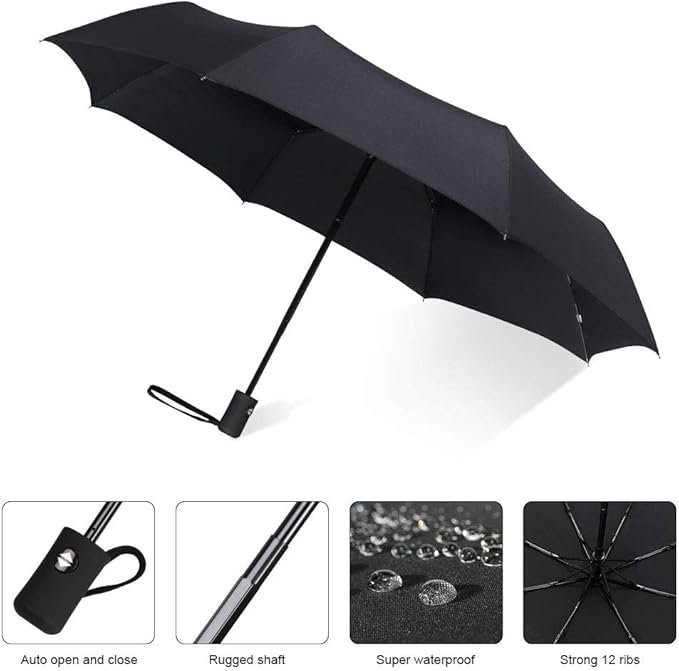 Opvouwbare Reisparaplu met Automatisch Openen en Sluiten - Winddichte Stormparaplu voor Dames en Heren - Compacte Draagbare Paraplu - 106 cm Diameter