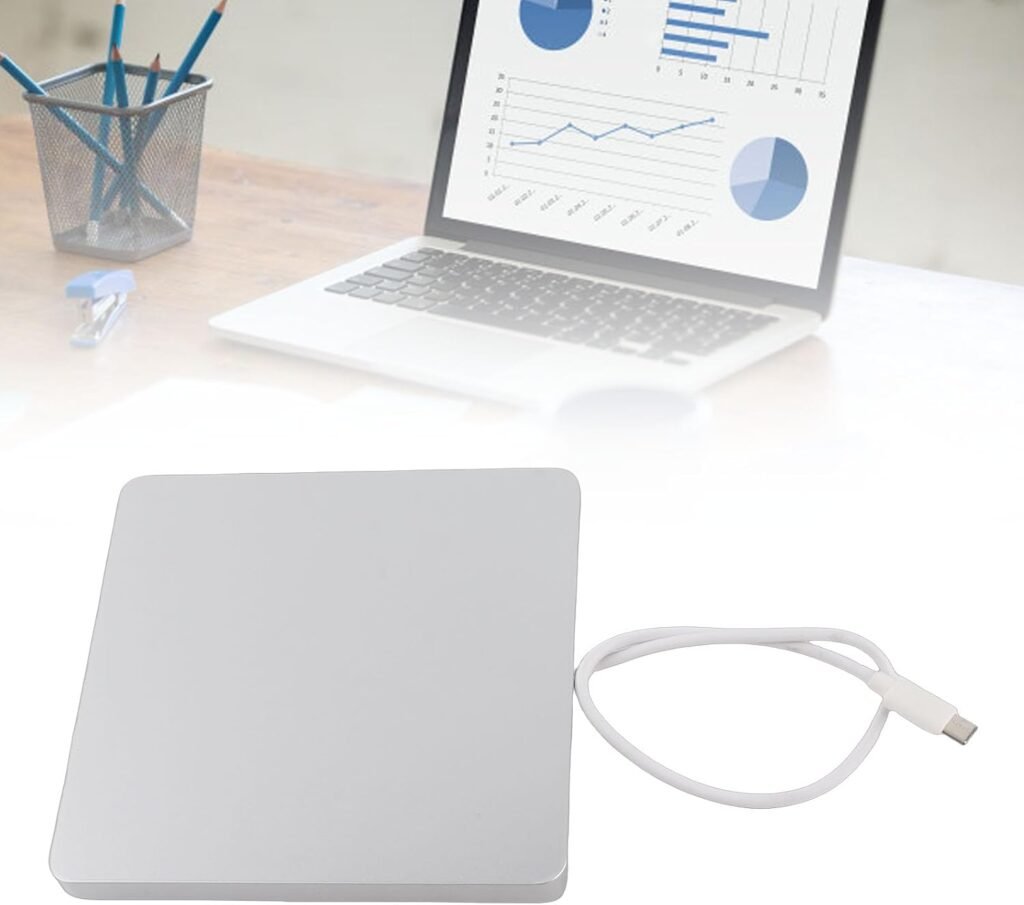 Externe DVD brander USB-C voor laptop en desktop met CD/DVD lezer en draagbare optische drive