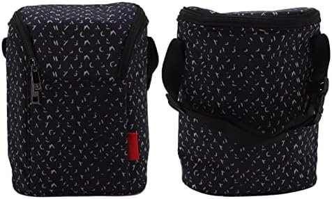Thermische babyfles tas donkerblauw - isolerende fleshouder voor moedermelk en babyfles - waterdichte opbergtas voor onderweg