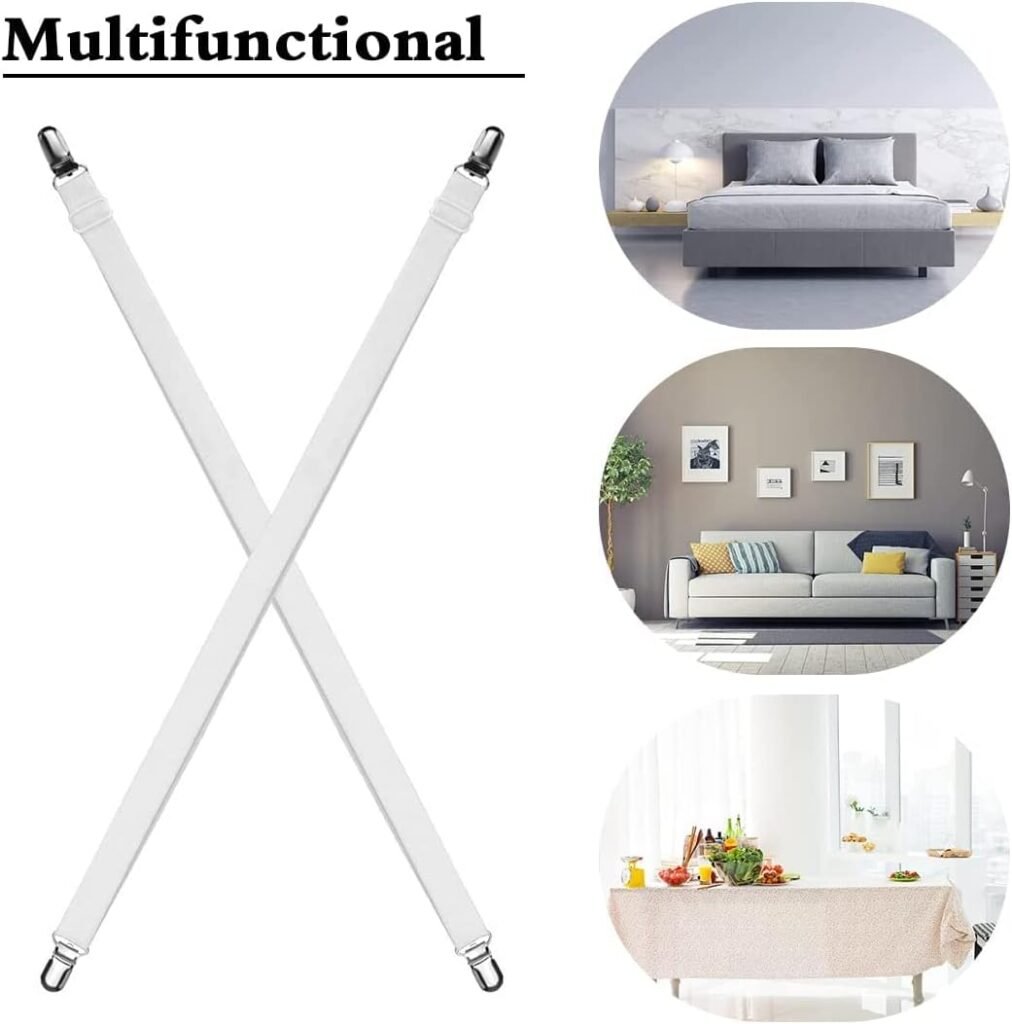 Verstelbare hoeslaken spanners set 8 stuks met metalen clips voor matras hoeslaken en bank antislip elastische bed sheet tensioners