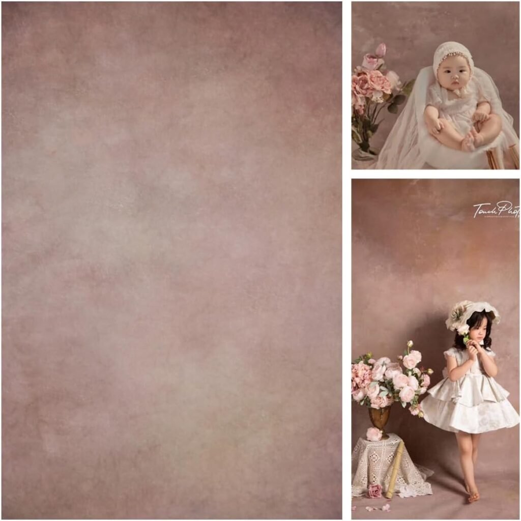 Fotografie achtergrond beige abstract 1.5x2.2m - Fotostudio backdrop portret en newborn - Professionele studio achtergrond doek - Portret en productfotografie doek