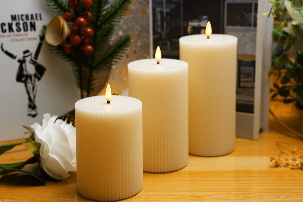 Set van 3 LED kaarsen 10 cm vlamloos met afstandsbediening en timer voor sfeerverlichting en woondecoratie binnen en buiten