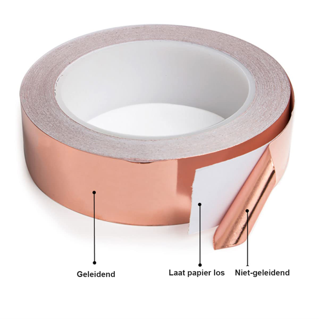 Koperfolie tape 70mm zelfklevend EMI afscherming geleidende tape 20m rol voor aarding en elektronische afscherming toepassingen