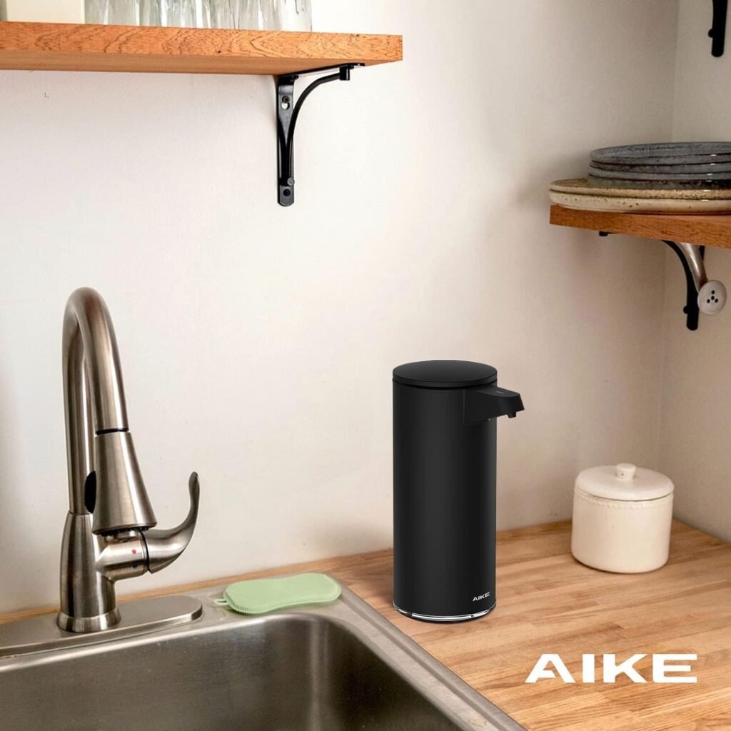 Automatische 280ml zeepdispenser met sensor, USB oplaadbaar, roestvrijstalen contactloze handzeepdispenser voor badkamer en keuken