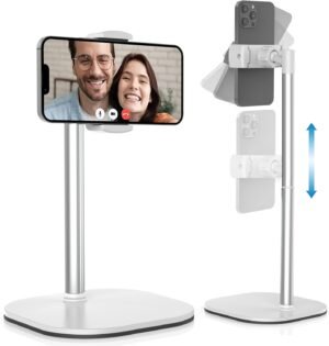 Verstelbare telefoonstandaard voor videobellen - smartphone houder bureau accessoire
