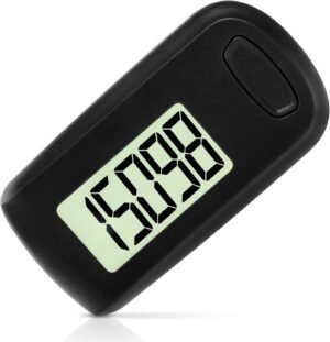 Compacte 3D stappenteller en activiteitstracker voor dagelijks gebruik met calorie- en afstandsmeting, draagbaar in broekzak