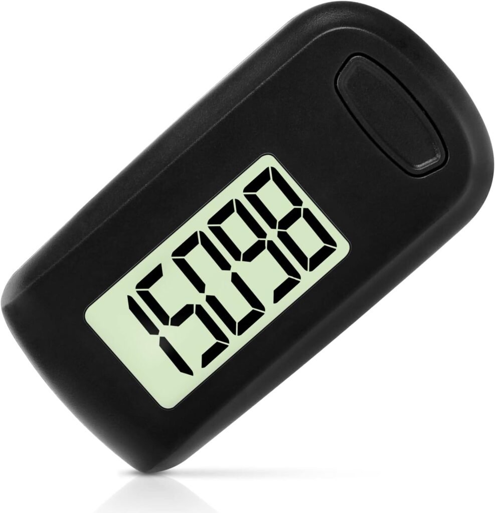 Compacte 3D stappenteller en activiteitstracker voor dagelijks gebruik met calorie- en afstandsmeting, draagbaar in broekzak