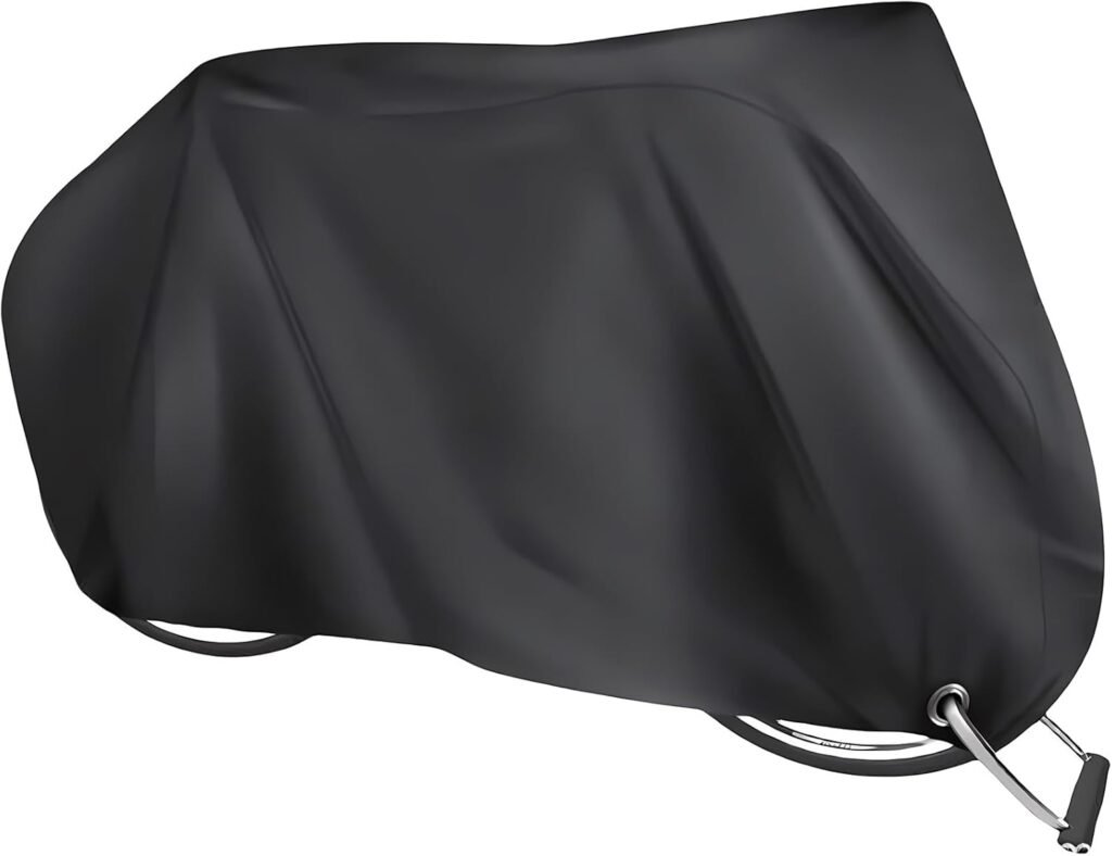 190T nylon fietsafdekking voor 2 fietsen, waterdicht en UV-bestendig, met slotgat, geschikt voor mountainbikes en racefietsen tot 29 inch