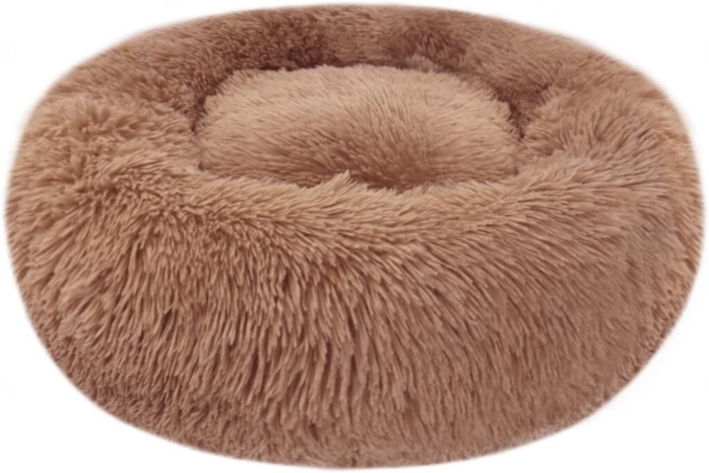 Fluffy honden- en kattenbed van pluche met zachte vulling en comfortabel slaapnest voor huisdieren