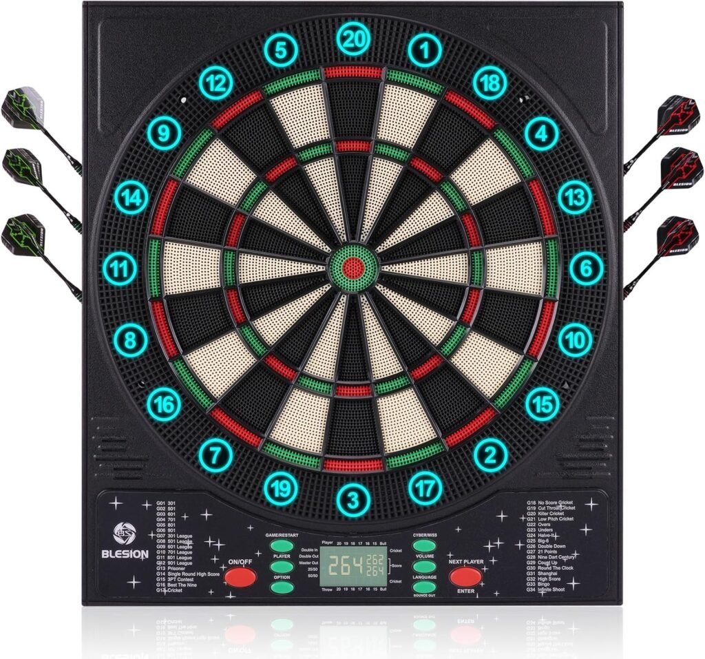 Elektronisch dartbord met LED scorebord en meerdere spelmodi inclusief dartpijlen voor beginners en gevorderde spelers voor thuisgebruik