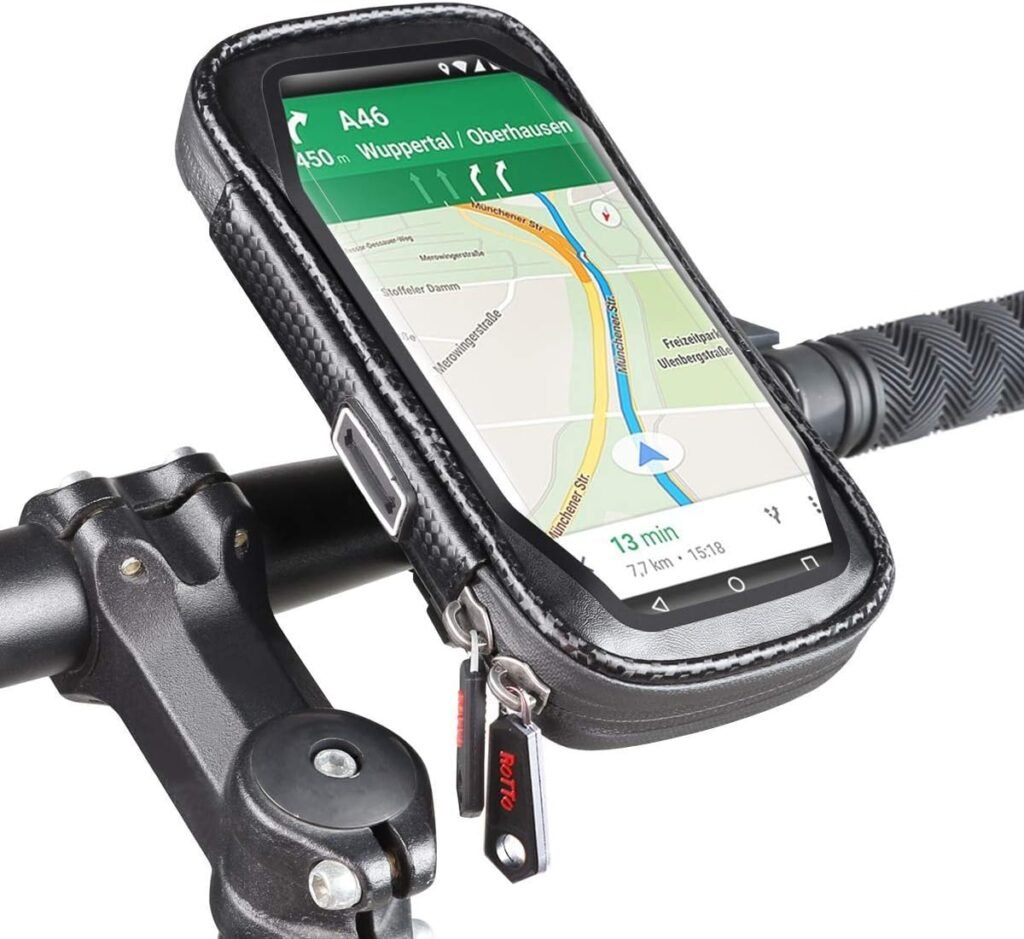 Waterdichte telefoonhouder motorfiets en fiets universele smartphone houder met veilige bevestiging en regenbestendige bescherming voor mobiel gebruik